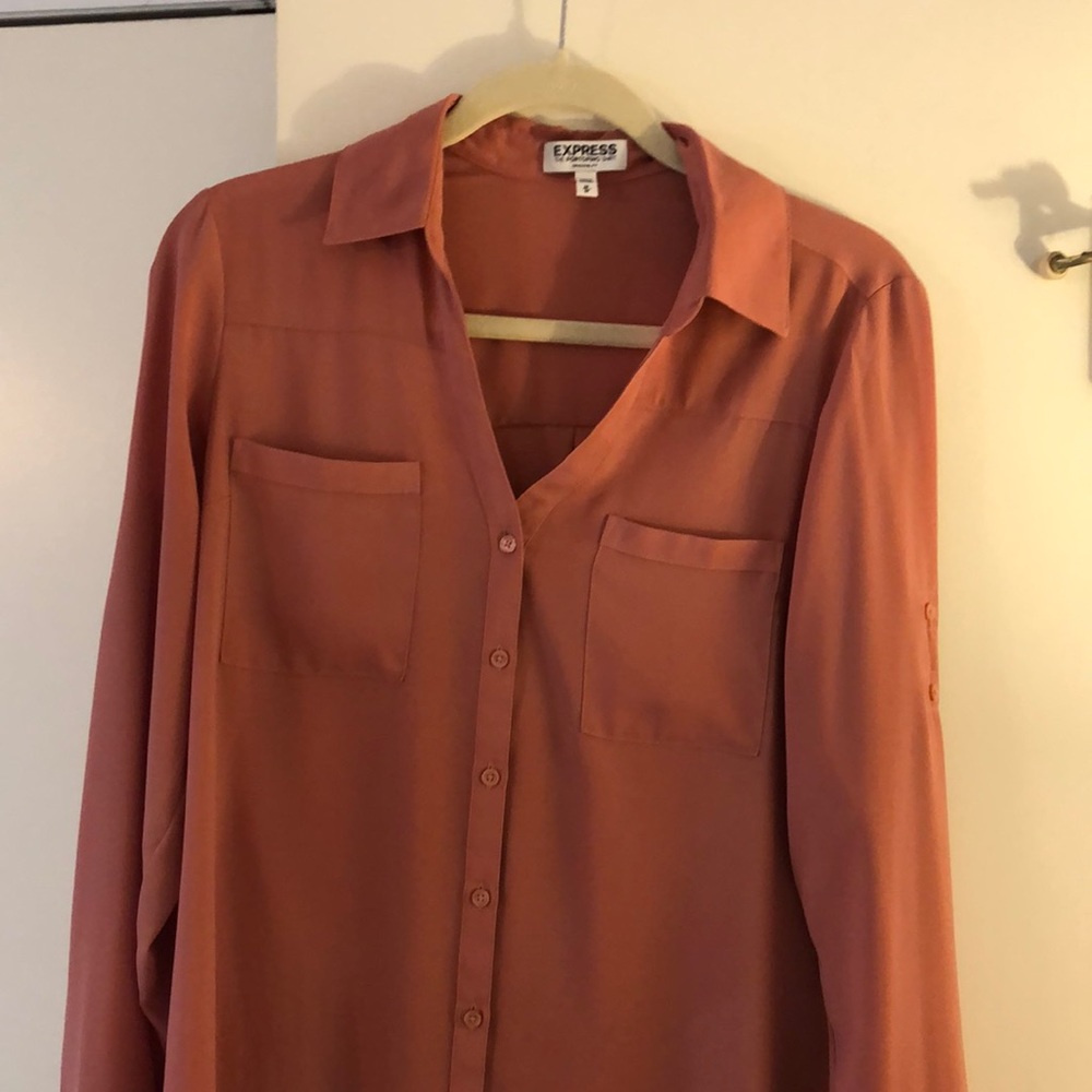 Express button down portofino blouse